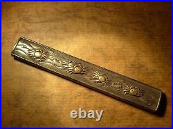 Beautiful High Quality Japanese Samurai Rare Silver Kozuka With Crabs And Waves