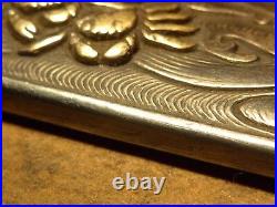 Beautiful High Quality Japanese Samurai Rare Silver Kozuka With Crabs And Waves