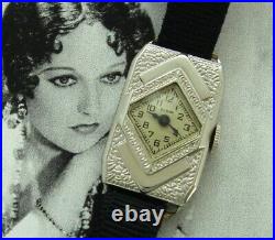 Beautiful Ladies' Rare 1931 Arts and Crafts Elgin Wristwatch withBox SERVICED