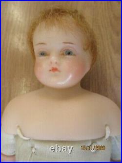 Beautiful Pierotti Type Poured Wax Rare Smaller Antique Doll 13 Inch/33cm