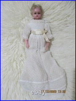 Beautiful Poured Wax Rare Smaller Antique Doll 11 Inch/28cm