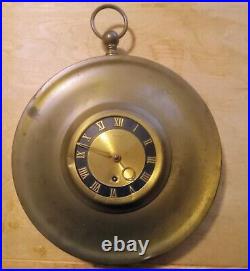 Beautiful RARE Antique Aristocrat Co German 8 Day Large Wind-up Brass Wall CLOCK