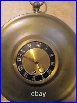 Beautiful RARE Antique Aristocrat Co German 8 Day Large Wind-up Brass Wall CLOCK