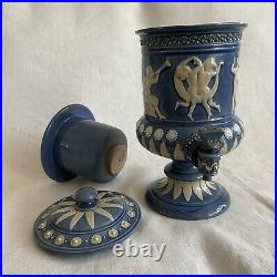 Beautiful RARE Antique Royal Doulton Lambeth Water Filter Blue White PERFECT