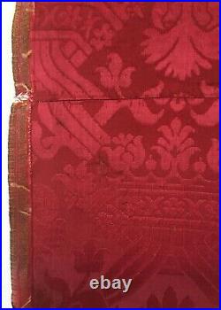 Beautiful Rare 18th C. French Silk Woven Framed Damask Fabric (3190)