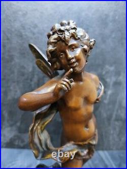Beautiful Rare 19th C French Bronze Fairy by Auguste Moreau 11.5