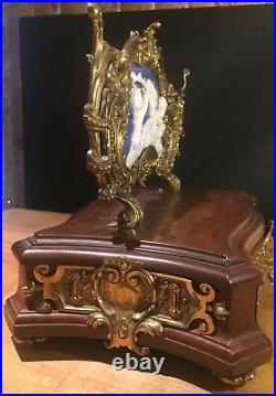 Beautiful Rare 19th C. Kpm Seger Porzellan Walnut Pate Sur Pate Jewelry Box