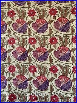 Beautiful Rare 19th Century French/Indian Floral Cotton Printed Fabric (2491)
