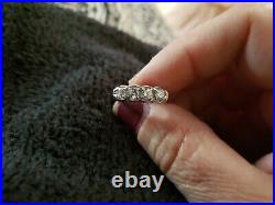 Beautiful Rare 4 Stone Diamond Wedding Eternity Band Excellent Condition