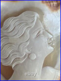 Beautiful Rare Antique Carved Cameo on a Conch Sea Shell