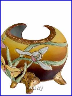 Beautiful Rare Antique Nippon Coralene Gold beaded vase