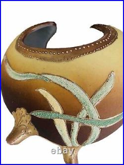 Beautiful Rare Antique Nippon Coralene Gold beaded vase
