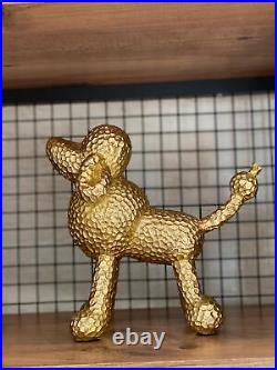 Beautiful Rare Antique Shiny Gold Dog Statue Handmade and Painted