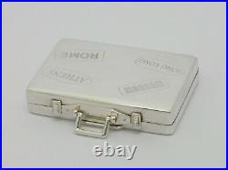 Beautiful Rare Asprey Solid Sterling Silver'suitcase' Box Hm 2009 Great Gift