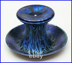 Beautiful Rare DURAND Iridescent Coil Art Glass Vase c. 1920's Quezal Steuben Era