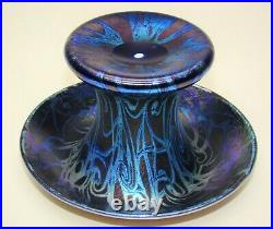 Beautiful Rare DURAND Iridescent Coil Art Glass Vase c. 1920's Quezal Steuben Era