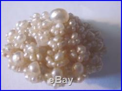 Beautiful Rare Handcrafted Antique Victorian Seed Pearl Pin
