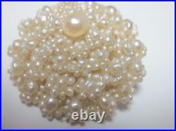 Beautiful Rare Handcrafted Antique Victorian Seed Pearl Pin