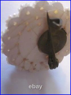 Beautiful Rare Handcrafted Antique Victorian Seed Pearl Pin