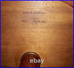 Beautiful & Rare Hans C Andersen Danish Teak Side Pedestal Wine Table Circa 1955