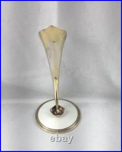 Beautiful Rare J. Tostrup Norway Sterling & Enamel Figural Vase 8 1/4