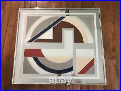 Beautiful Rare Large Greg Copeland Mirror Op Art 1970s Mid Century Modern Signed