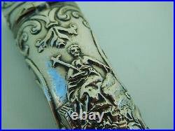 Beautiful Rare Large Russian Imperial Solid Silver Lancet / Etui Case