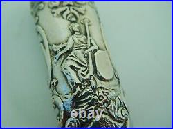 Beautiful Rare Large Russian Imperial Solid Silver Lancet / Etui Case