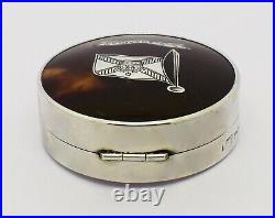 Beautiful Rare Mappin & Webb's. S. Arcadian' & Flag Solid Silver Box Hm 1928