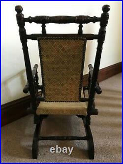 Beautiful Rare Miniature Antique American Rocking Chair