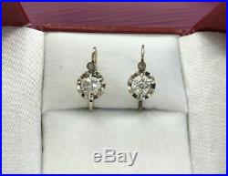Beautiful Rare PT Antique Victorian Edwardian Diamond Drop Earrings TCW. 60 cts