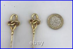 Beautiful Rare Pair Of Antique 15ct Gold Hat Pins In Original Box 15grams