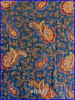 Beautiful Rare Quilted French Quilt Fabric 18th Or 19th Century Oberkampf (3318)