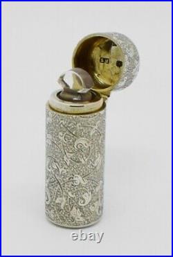 Beautiful Rare Sampson Mordan Miniature Solid Silver Perfume Scent Bottle Hm1882