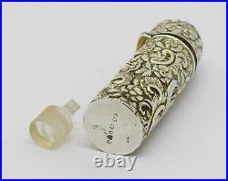 Beautiful Rare Sampson Mordan Victorian Solid Silver Perfume Scent Bottle Hm1888