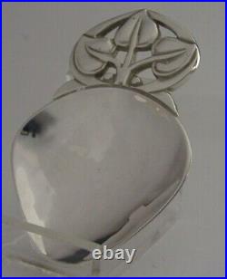 Beautiful Rare Solid Sterling Silver Caddy Spoon 2004 Arts & Crafts A E Jones