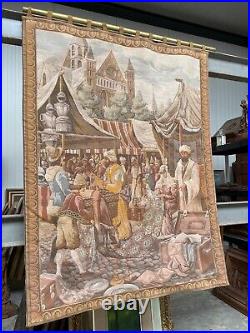 Beautiful & Rare Tapestry Antique Dealers at the market 49.212 inch high