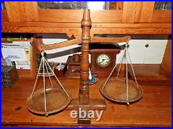 Beautiful Rare Victorian Antique WoodenTreen Sycamore Beech Country Welsh Scales