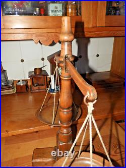 Beautiful Rare Victorian Antique WoodenTreen Sycamore Beech Country Welsh Scales