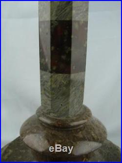 Beautiful, Rare, Vintage Cornish Serpentine Stone Table Lamp Base, 43.5cm Tall