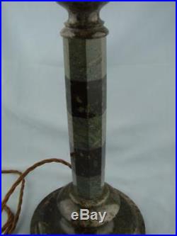 Beautiful, Rare, Vintage Cornish Serpentine Stone Table Lamp Base, 43.5cm Tall