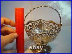 Beautiful Rare-genuine Solid Silver Intricate Basket / Bowl- Victorian-193 Grm