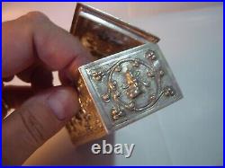 Beautiful Rare-genuine Solid Silver Siamese Gods /godesses Box! Victorian