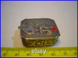 Beautiful Rare-genuine Solid Silver Sweetheart Box-enamell-c-1800-investment