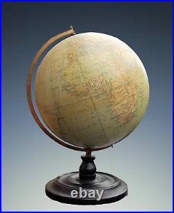 Beautiful Rare large Phillips Art Deco Antique Terrestrial World Globe