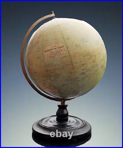 Beautiful Rare large Phillips Art Deco Antique Terrestrial World Globe