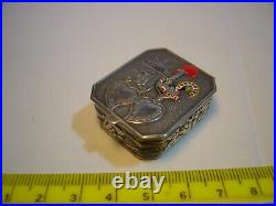 Beautiful Rare-solid Silver Portugese Sweetheart Box-enamell-c-1800-investment