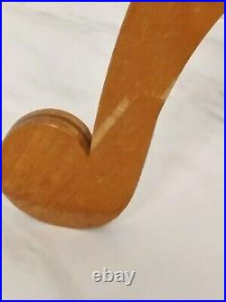 Beautiful Unknown Rare Antique Vintage Wooden Wood Music Note 31 Tall Stand