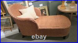 Beautiful VINTAGE 1980s Wicker Cane Rattan DAY BED Daybed RARE