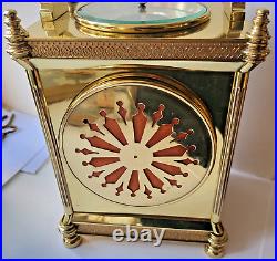 Beautiful Very Rare & Collectable Striking Top Barometer Mantel Carriage Clock